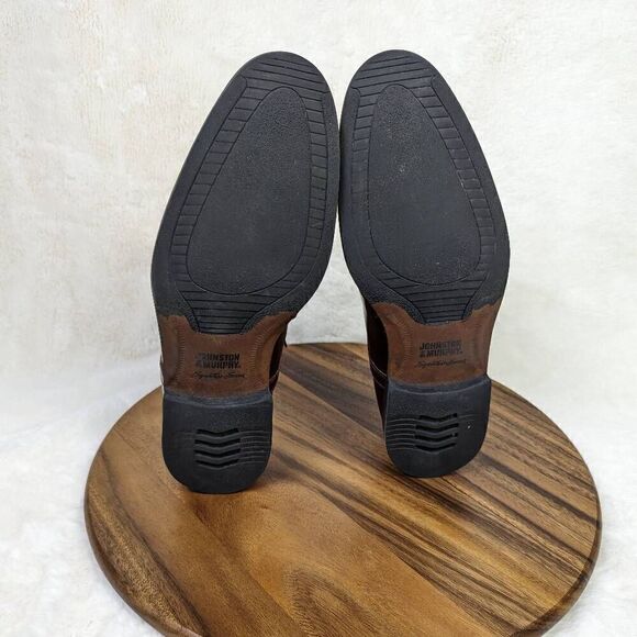 Johnston And Murphy Sheepskin Signature Series Brown Wine Mens Shoes Size 11